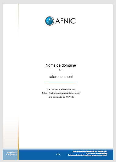 Livre Blanc : Référencement et Noms de domaine