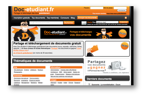 Doc-Etudiant : Site communautaire pour étudiants